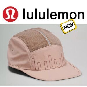 New LULULEMON Drawcord Hiking Cap Rose Pink Clay Hat Moisture Wicking Size S/M